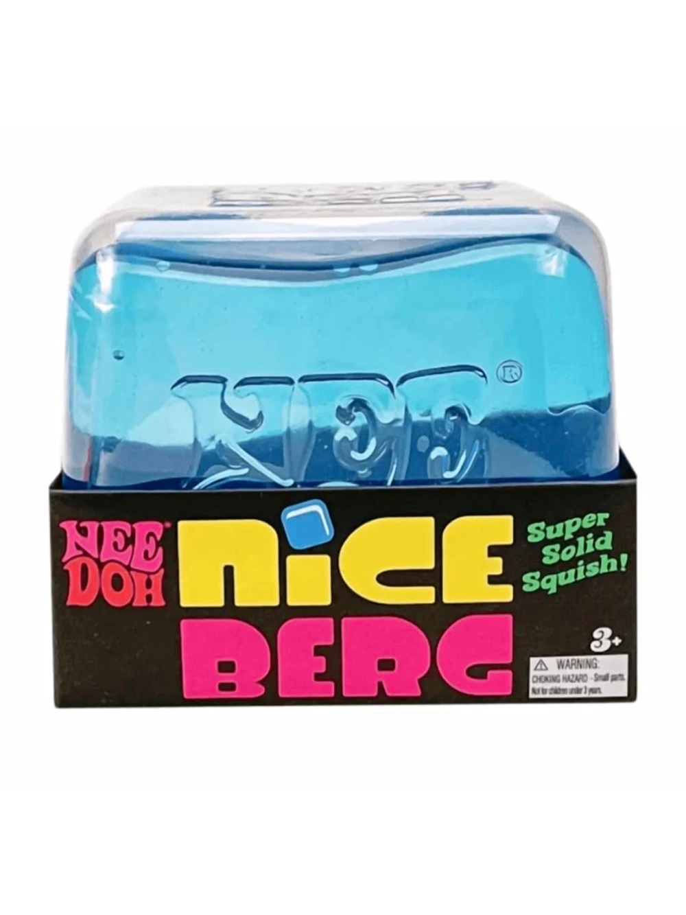 NeeDoh Schylling Nice Berg Blue XL Giant Squish Iceberg Cube Block NIB Authentic